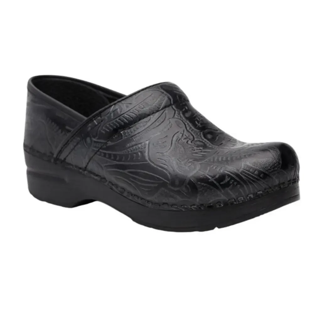 Dansko Professional Tooled Leather Clogs Womens size 39 US 8.5-9